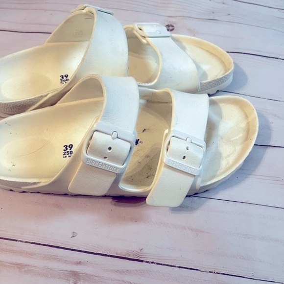 Birkenstock Arizona EVA White Sandals Sz 39 L8 Women Pool Beach Sandals - Picture 6 of 11